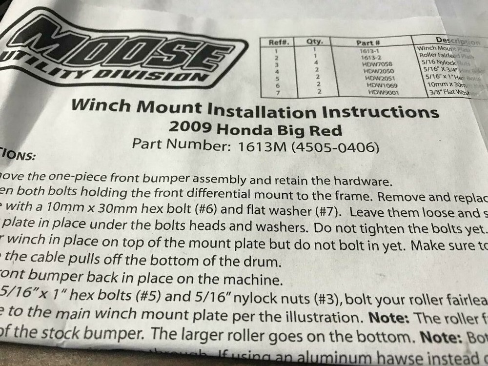 Moose Winch Mount Kit - 4505-0406