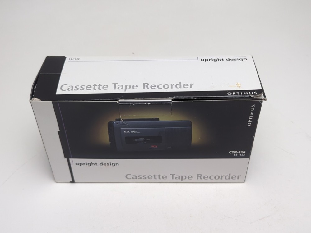 (OPEN BOX) - Optimus CTR-116 Full Size Cassette Recorder Player Voice Activated