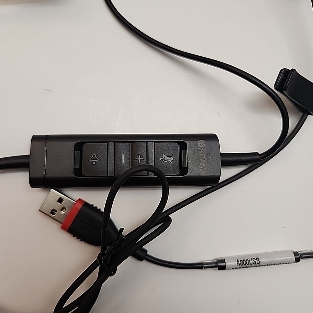 Arama A800 Call Center Headset with Microphone USB W/ USB To USB Type C Adapter