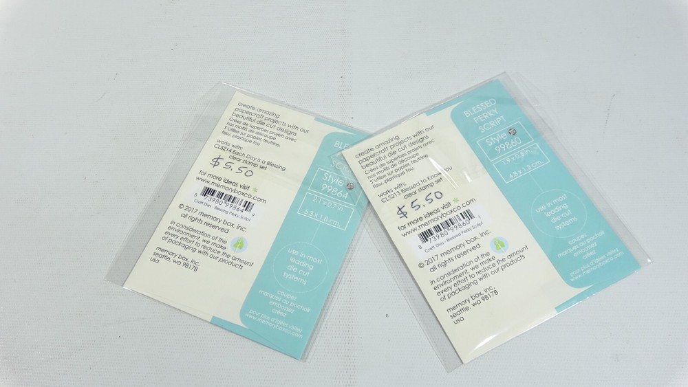 Memory Box Set of 2 Blessing And Blessed Perky Script Dies