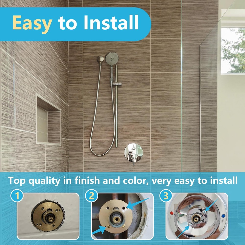 Shower Adapter Kit 145058 Replacement for Moen, Converts Standard Small, Gold