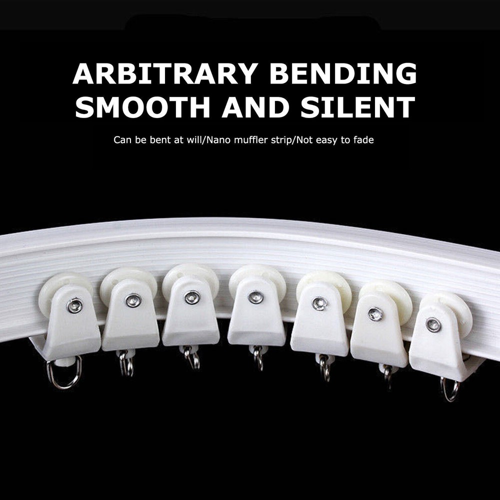 Ceiling Curtain Track Window Rod Pole Rail System Flexible Rail Track Mount US