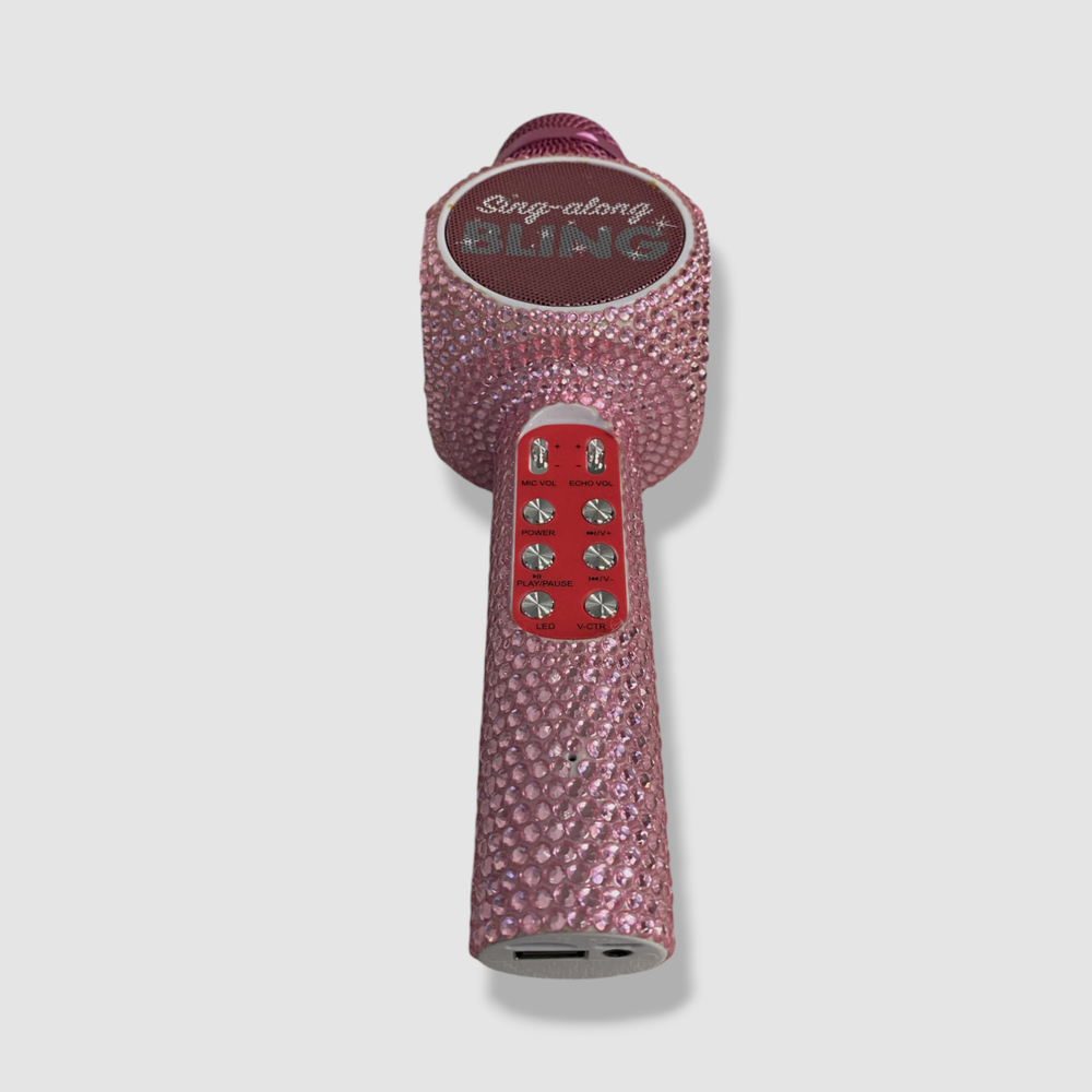 Wireless Express Pink Bling Edition Karaoke Microphone/Bluetooth Speaker