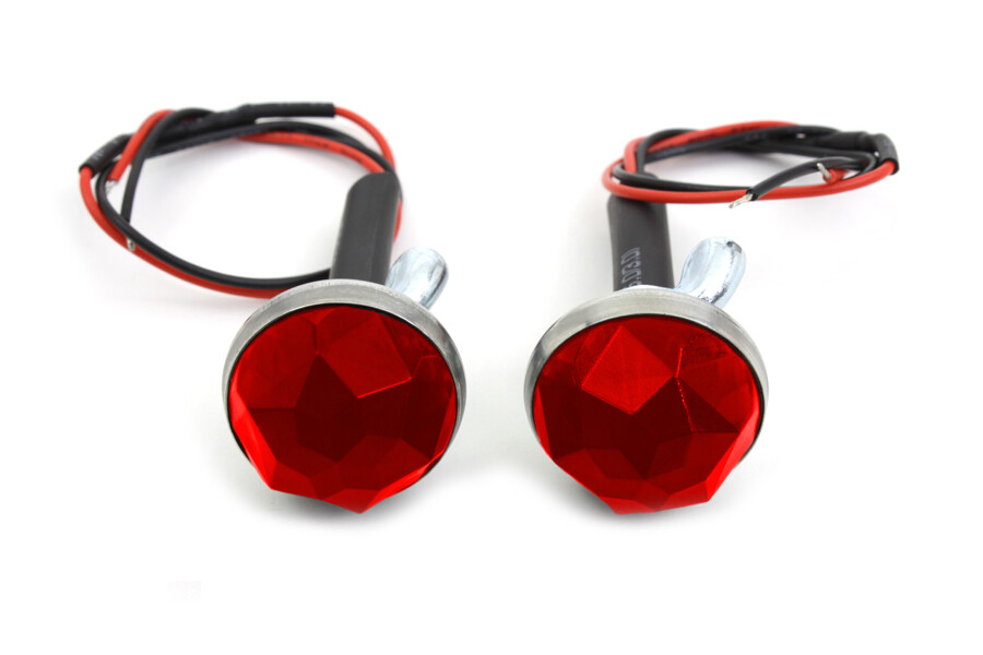Red LED Reflector Set for Harley or Custom Application