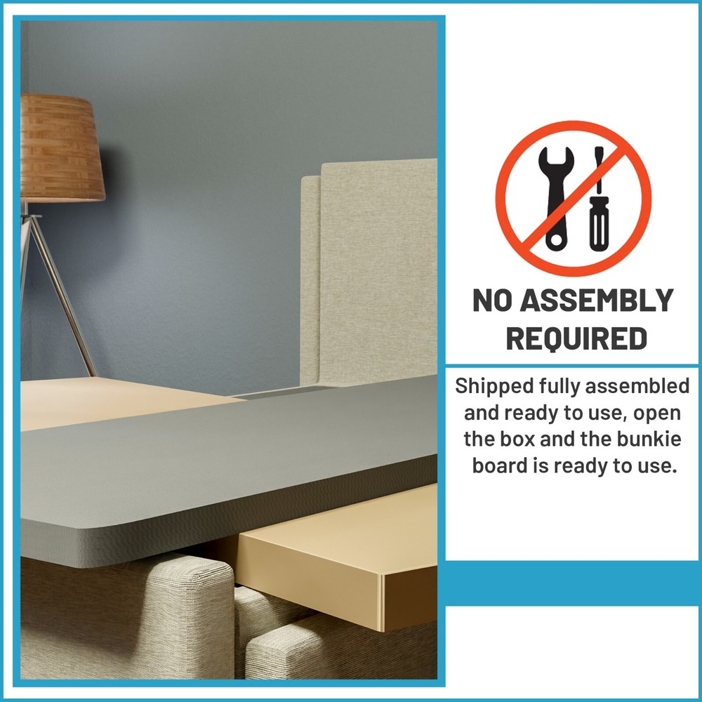 Continental Sleep, 1.5" Split Assembled Bunkie Board for Mattress/Bed Support