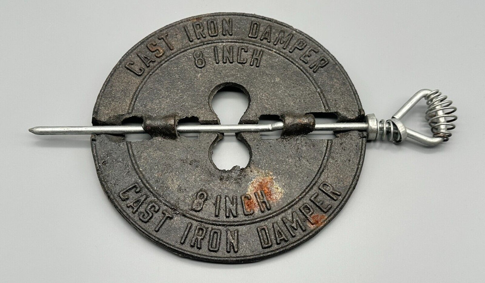 Vintage Cast Iron Damper 8 inch