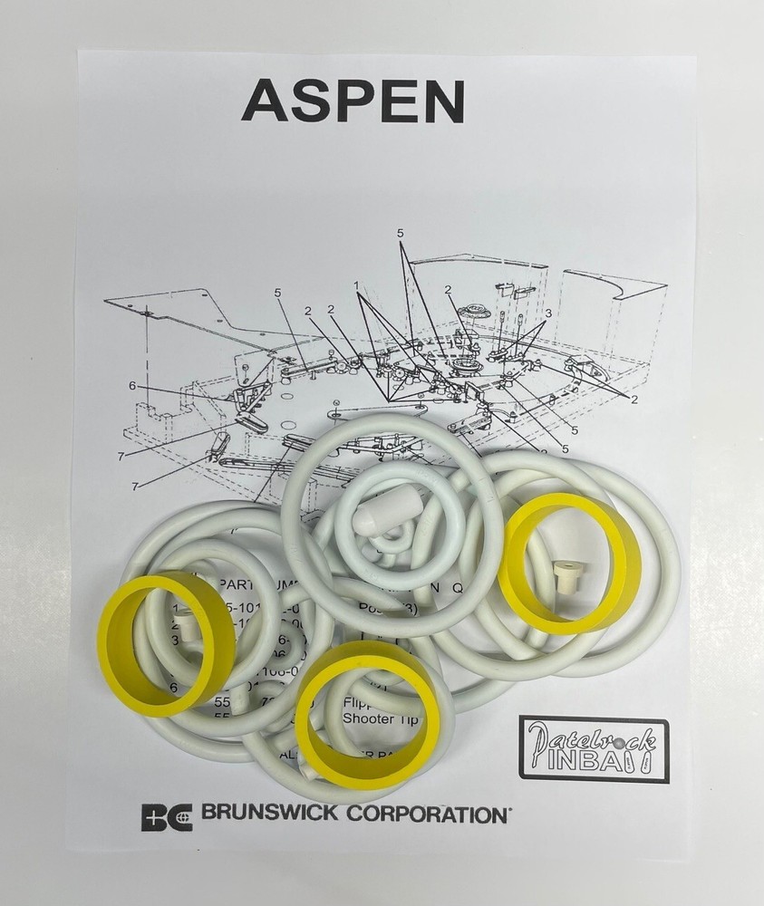 1978 Brunswick Aspen Pinball Machine Rubber Ring Kit