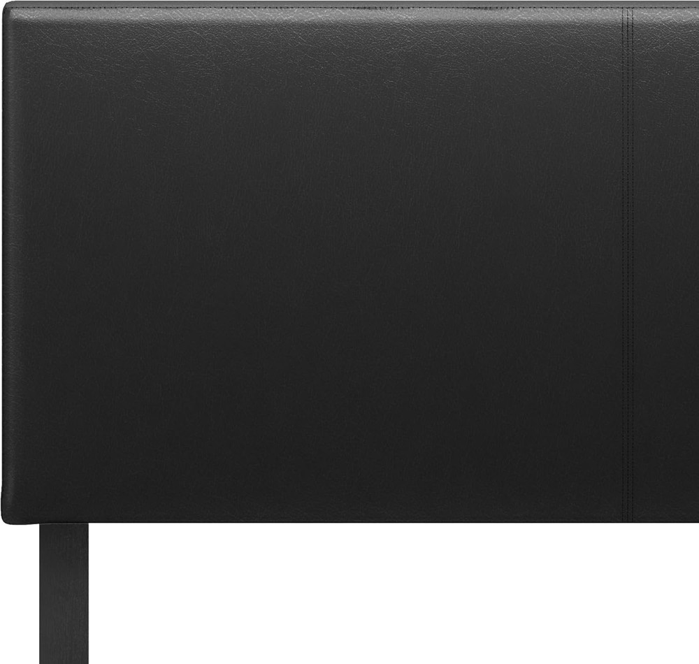 Pessac Twin Black PU Leather Upholstered Platform Bed Frame