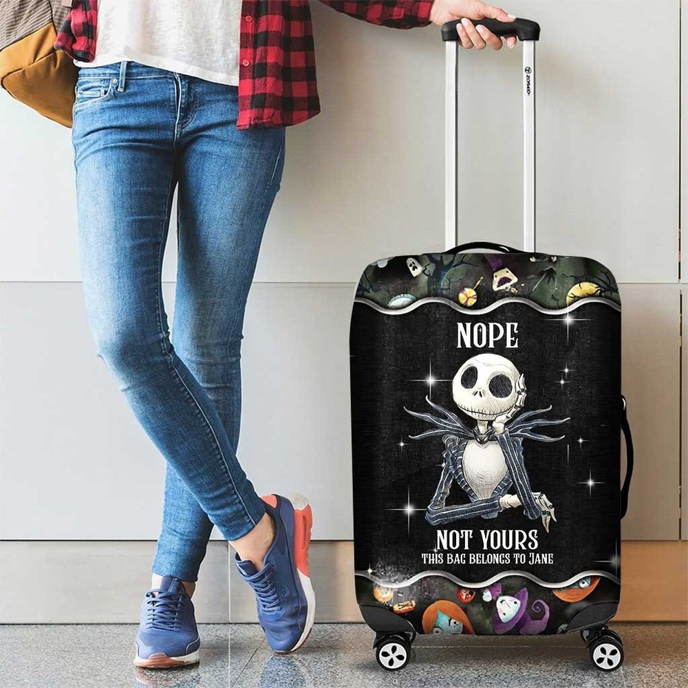 Personalized Jack Skellington Luggage Protector Suitcase Cover Dustproof 18"-30"