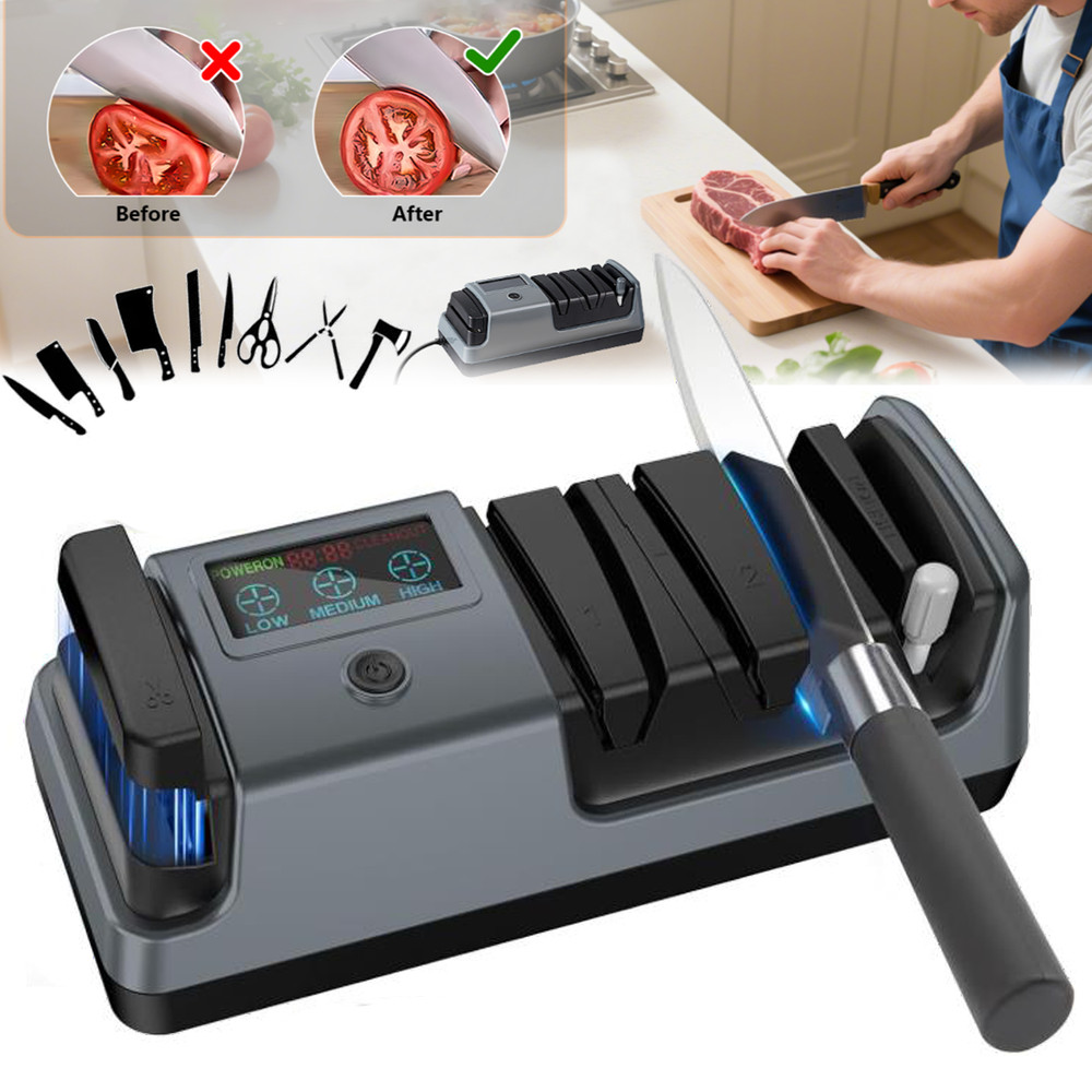 Multi-function 5-in-1 Electric Knife Sharpener-3 Rotational Speed Adjustable US
