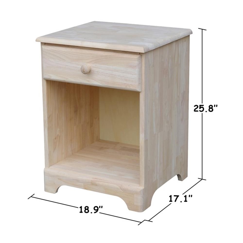 International Concepts Nightstand Unfinished
