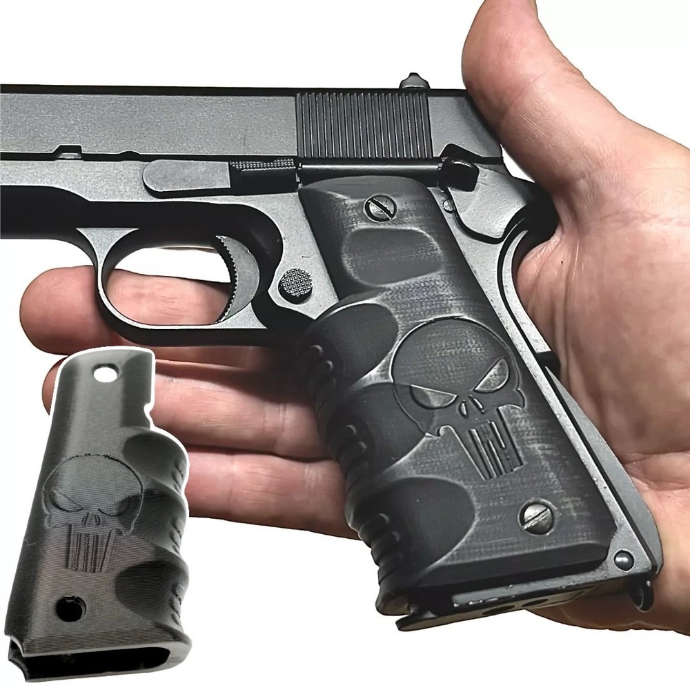 Colt 1911 Grips Punisher Black for handle width 20mm