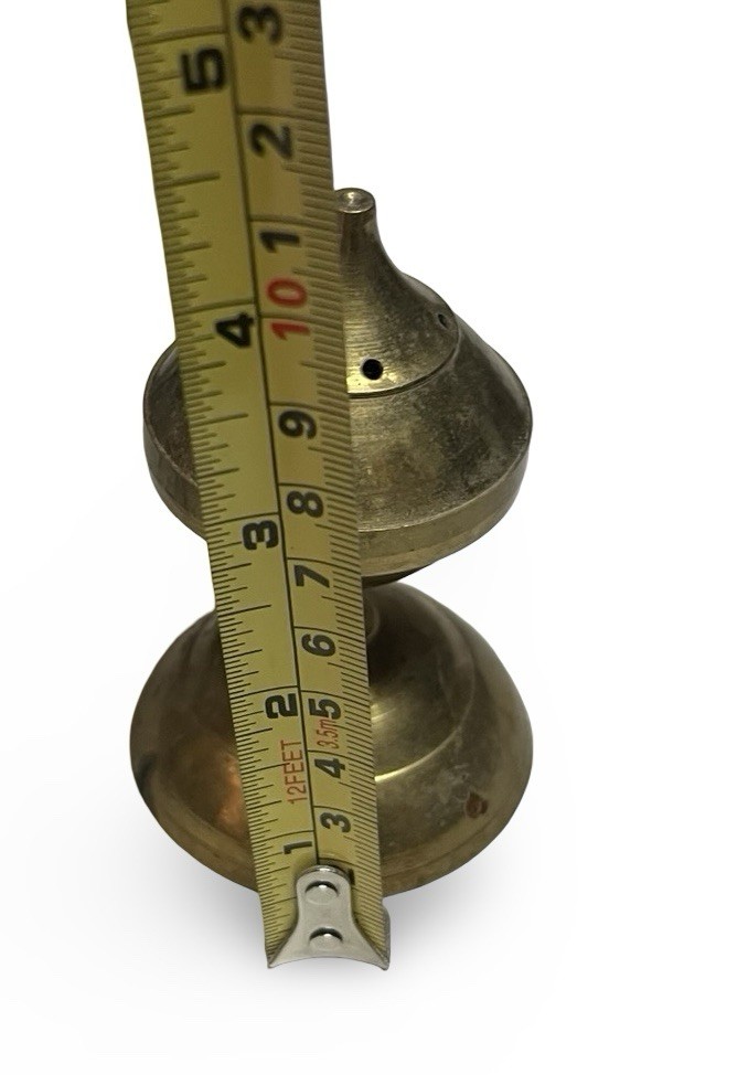Vintage Brass Stick Incense Burner, cone shape w/Etching & small circular base