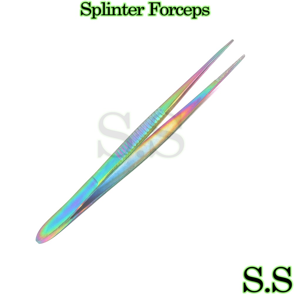 Splinter Forceps - Fine Point 3.5" Multi Color