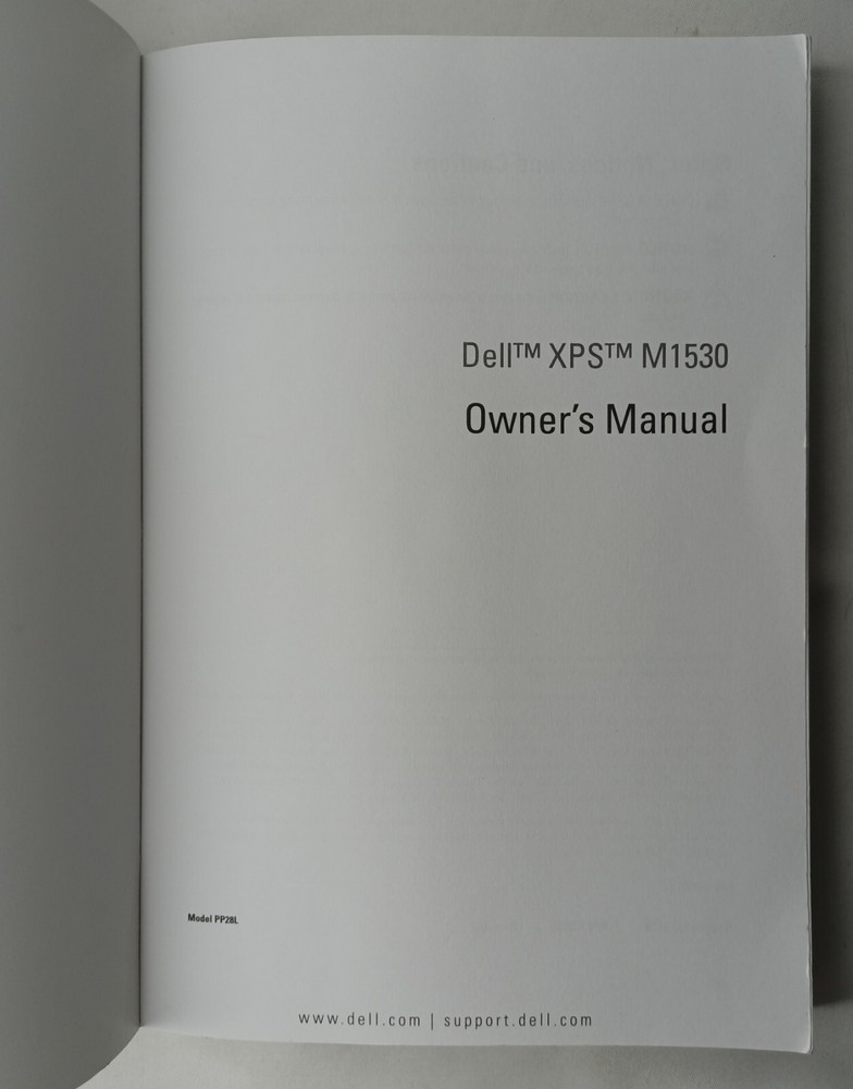 Dell XPS M1530 Owners Manual
