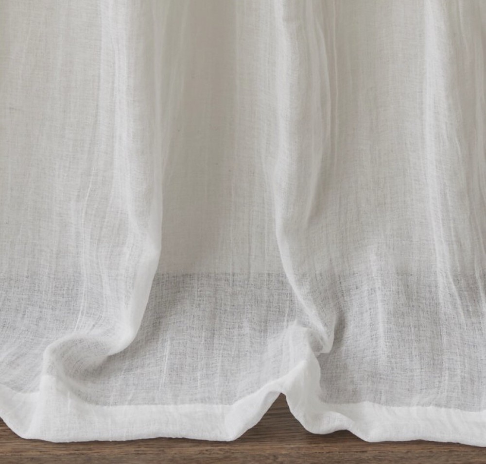 Set of 2 Avery Solid Crushed light weight filtering thin curtains 84in X 84in