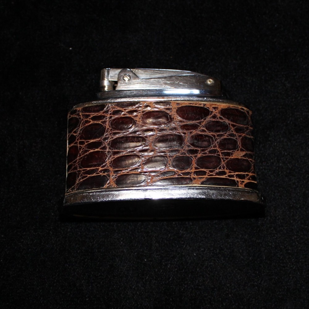 Vintage Ronson Senator Lighter Alligator Finish Needs A Wick