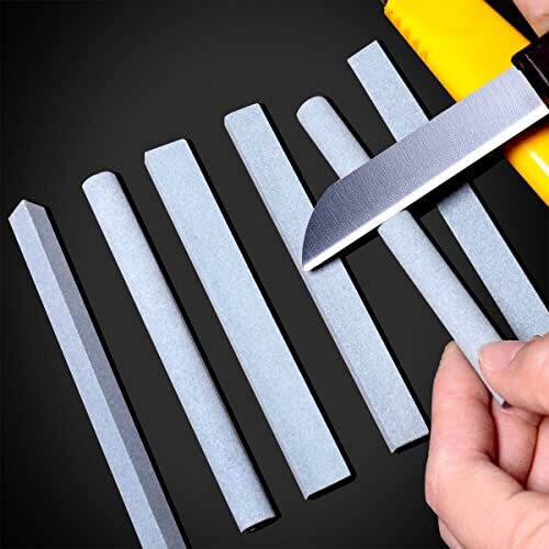 Sharpening Stone Set6pcs 180# Wood Carving Sharpener Whetstone Sanding Sticks...