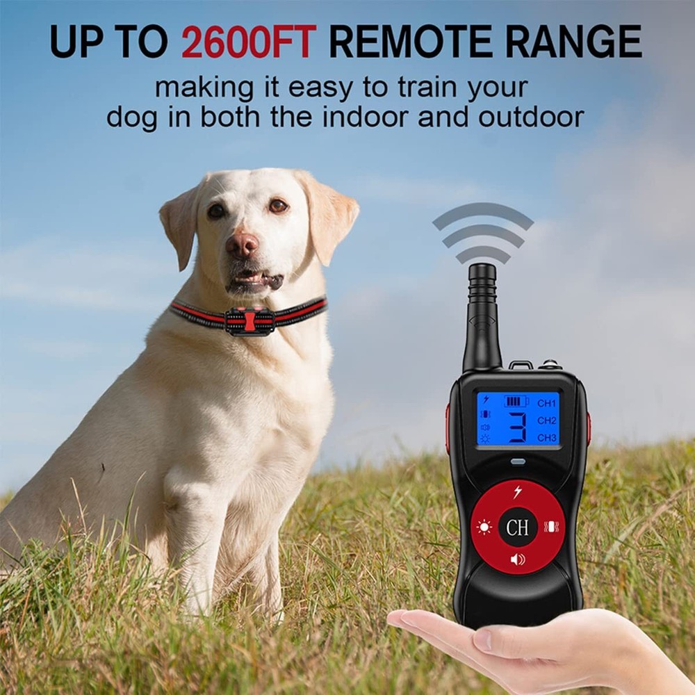 2600 FT Remote Dog Training Shock Collar Waterproof for Small Medium Large Dogs