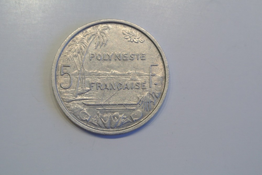 POLYNESIE 5 FRANCS ALU 1965 SUP