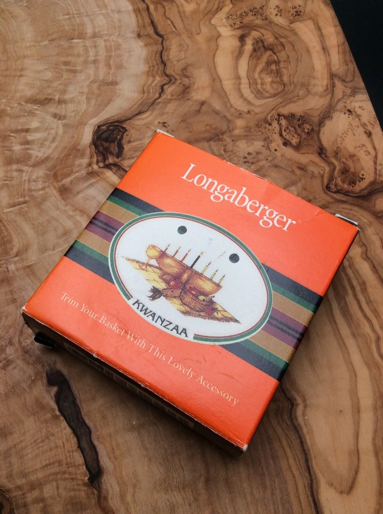 Longaberger Basket Tie On: Kwanzaa New In Box