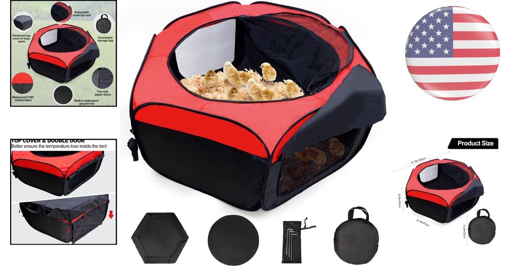 Effortless Assembly Chick Brooder Box - Perfect for Newborn Ducks and Chicks