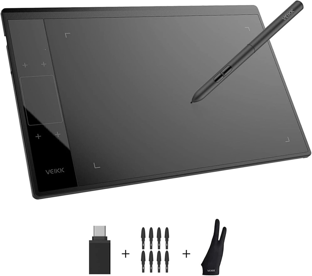 Battery-Free Pen & Touch Pad, 4 Hot Keys - Graphics Tablet