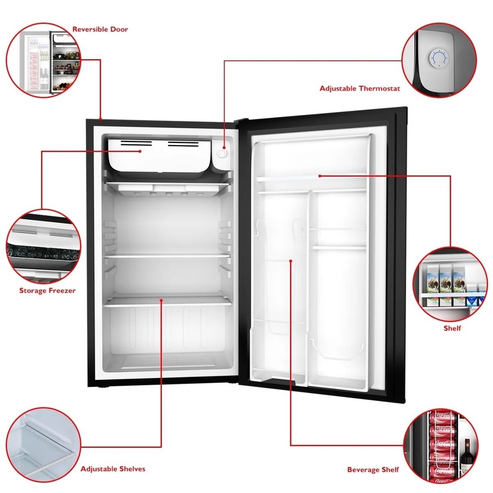 3.2 cu ft compact Fridgerator EP22680BK