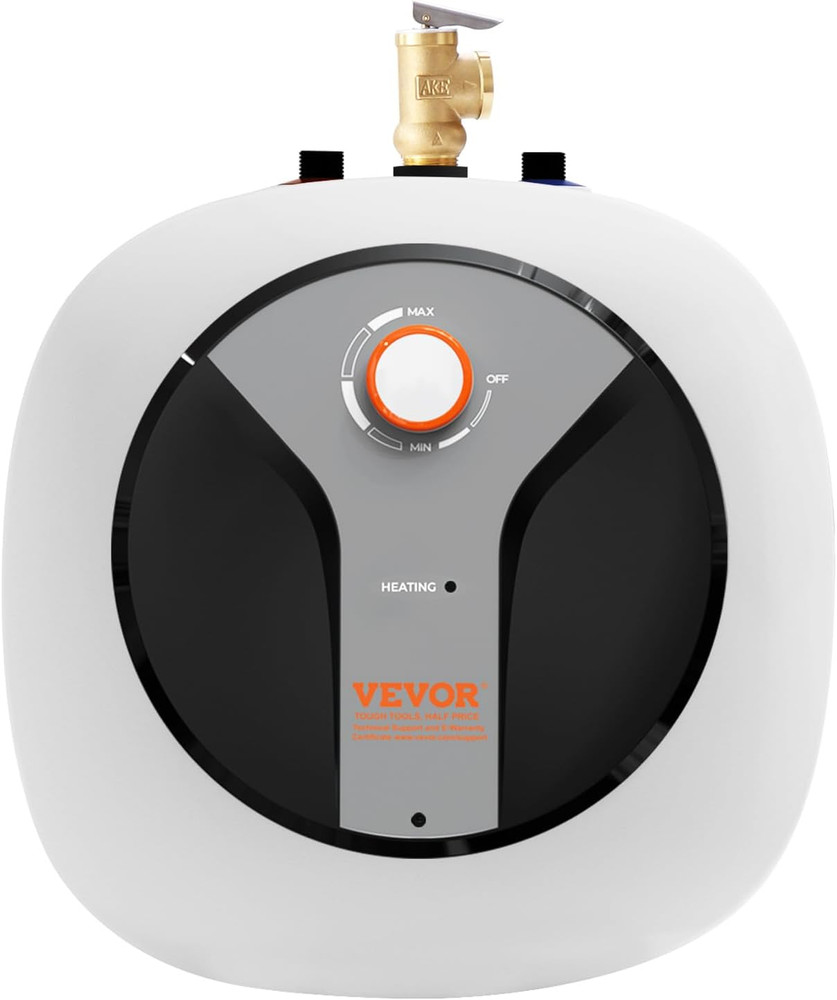 Electric Mini-Tank Water Heater 4-Gallon Tank, 1440W Hot Water Boiler Storage, S