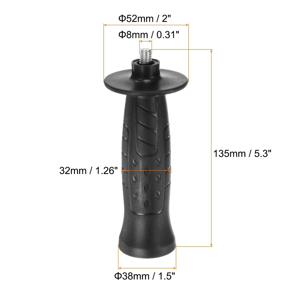 HARFINGTON 4pcs Angle Grinder Side Handle 8mm Thread 135mm Length x