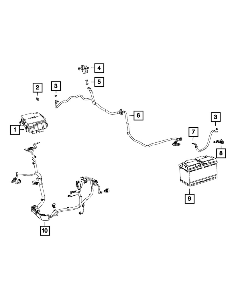 Genuine Mopar Jump Start Wiring 68322330AA