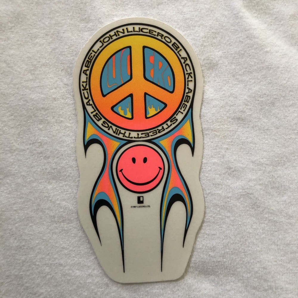 Black Label John Lucero Vintage Skateboard Sticker