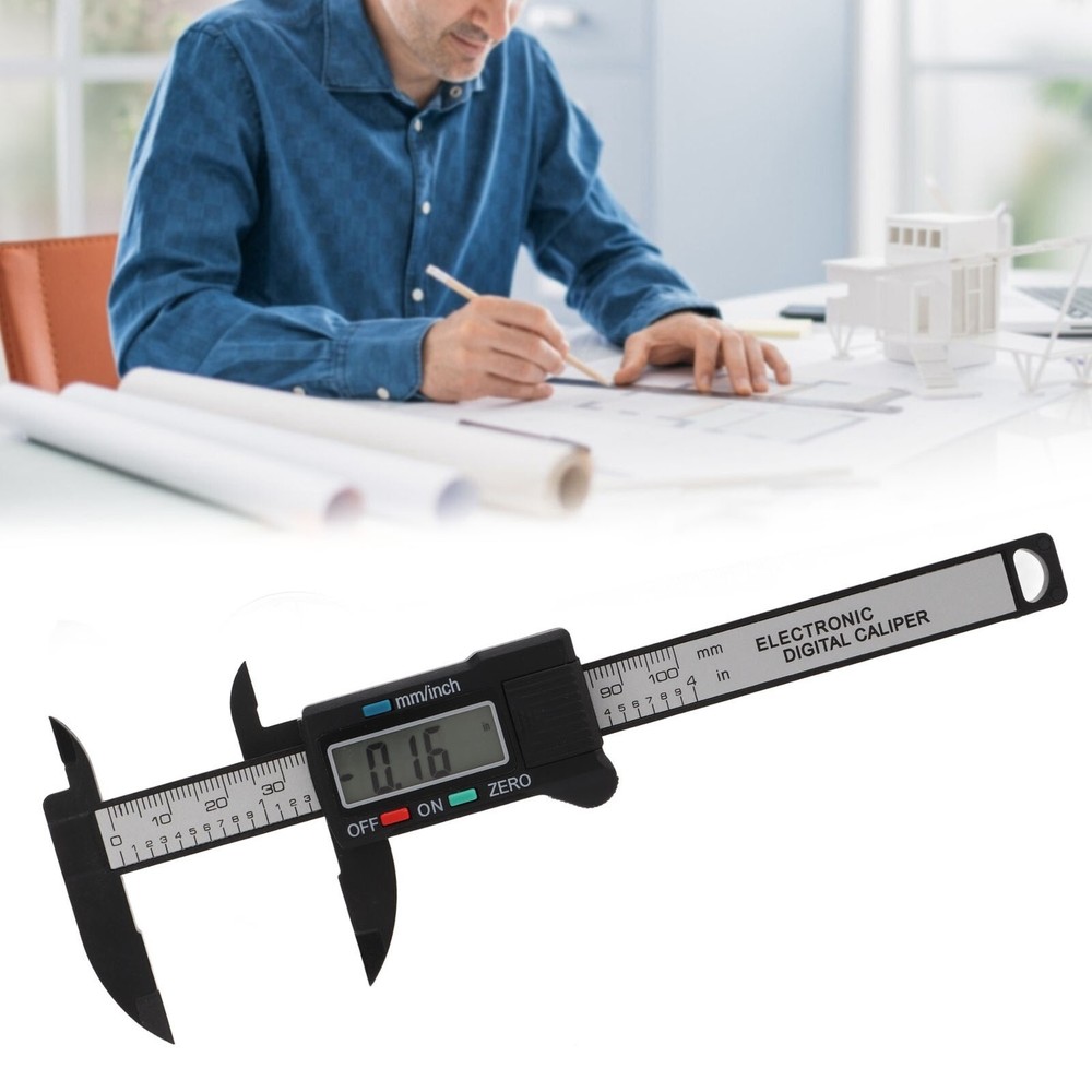Digital Caliper Mini LED 0‑100mm Plastic Lightweight Portable Easy Convenient