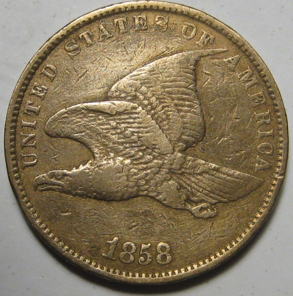 1858 SMALL LETTERS VARIETY FLYING EAGLE CENT - ( EF) (nl)