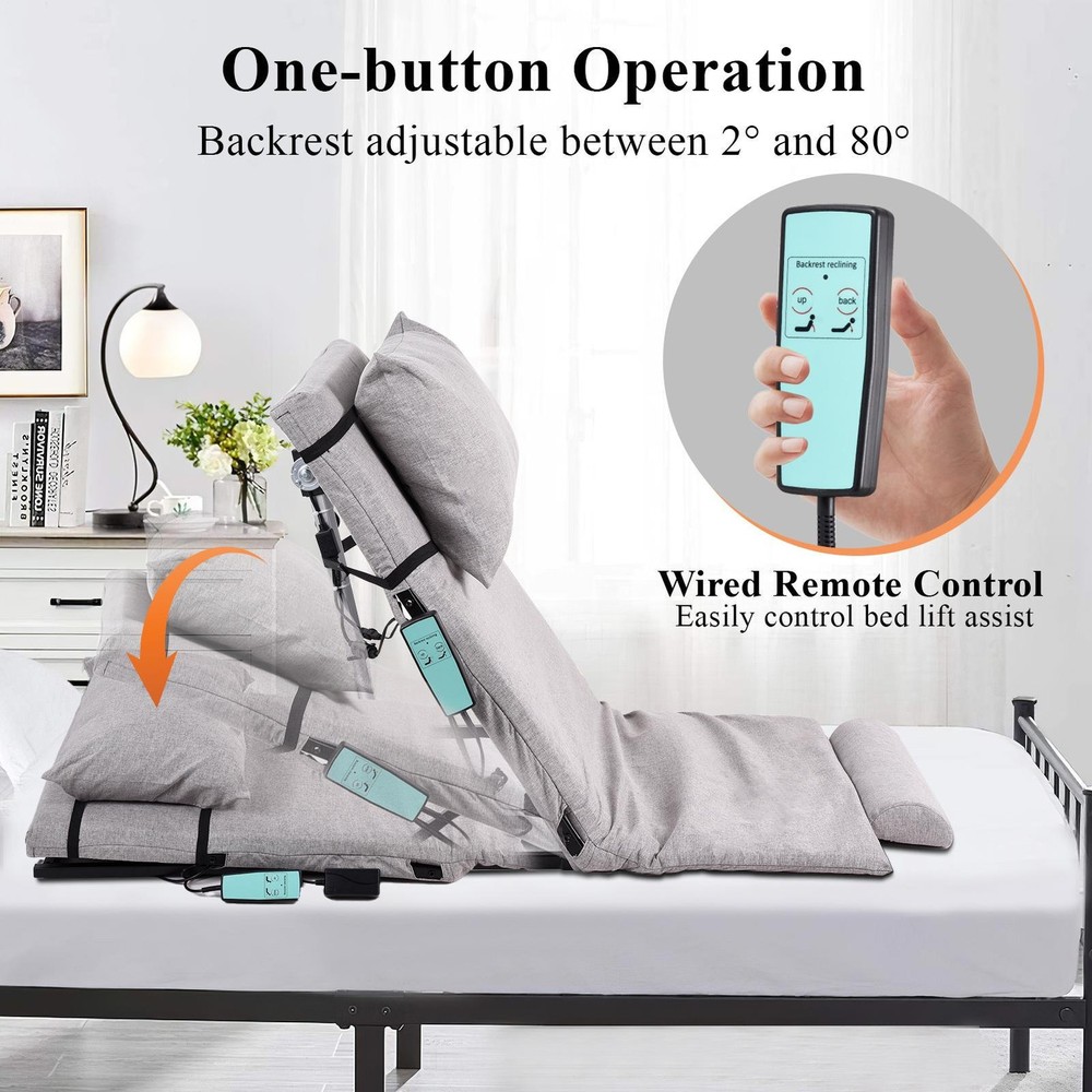 Electric Lifting Bed Backrest 2-80° Adjustable Back Rest Support Brand New
