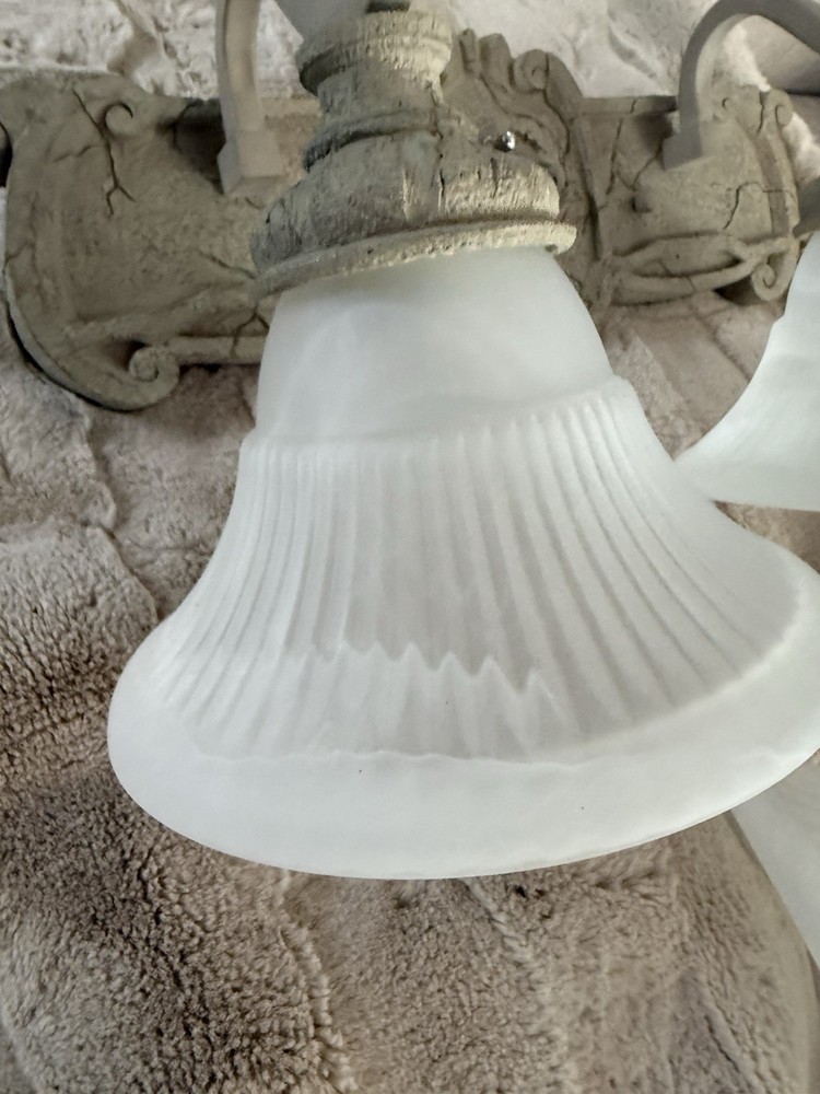 Victorian Style Grey Duel Light Fixture Pair