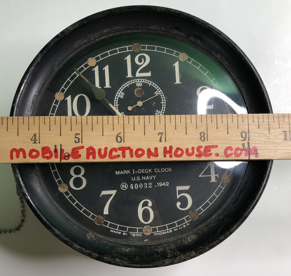 US Navy MARK I - DECK CLOCK 1942 Seth Thomas Bakelite Exterior