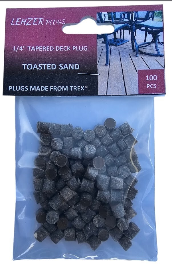 New 1/4" Trex "Toasted Sand" Plugs for Composite Decking