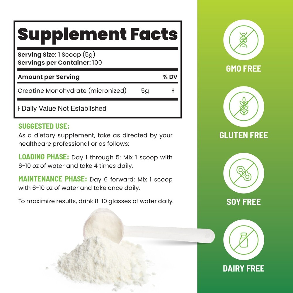 500g Creatine Monohydrate – Lab Tested, QR Code Verified, Unflavored
