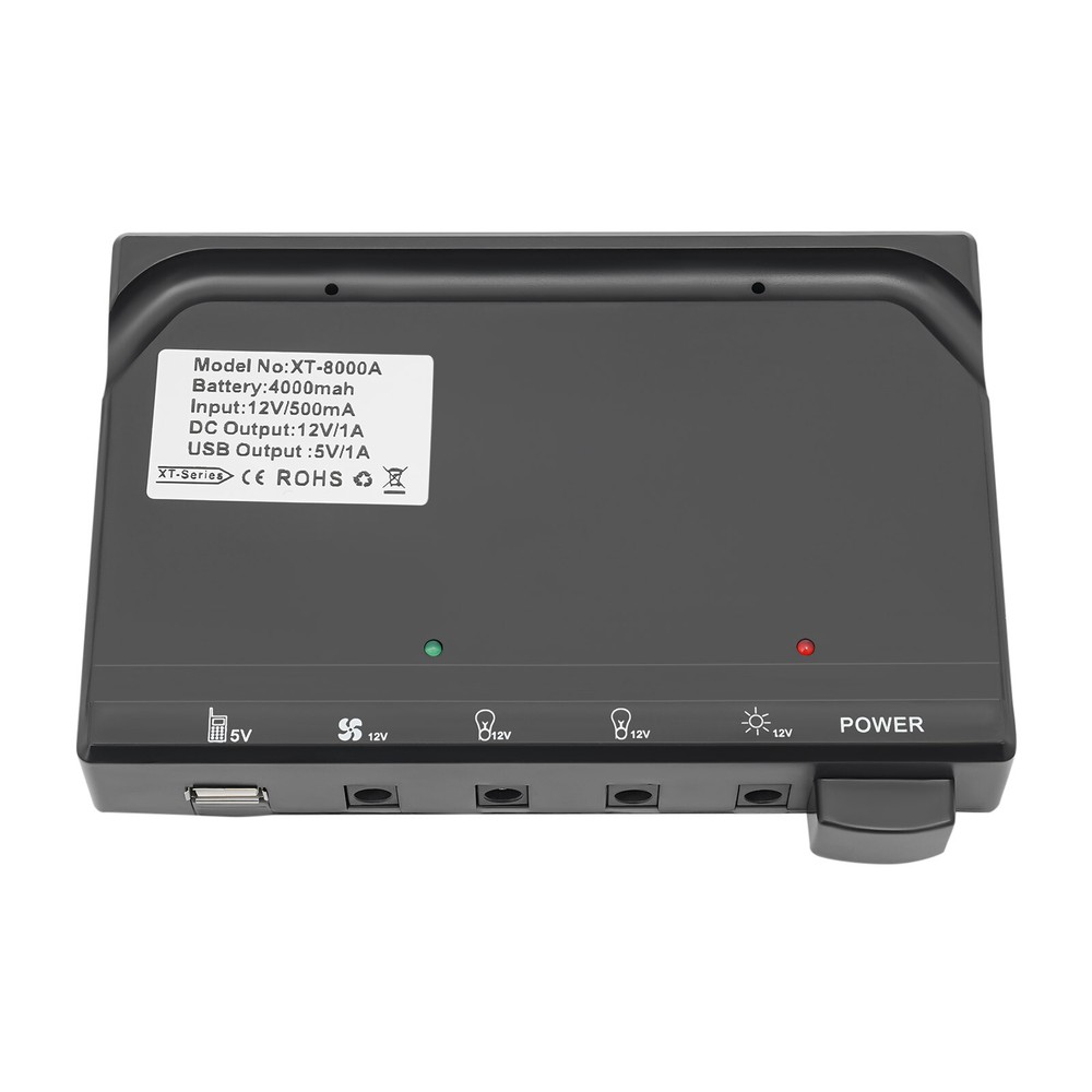 Solar Power Panel Kit Outdoor Camping USB Charging System W/ LED Light & 8" Fan