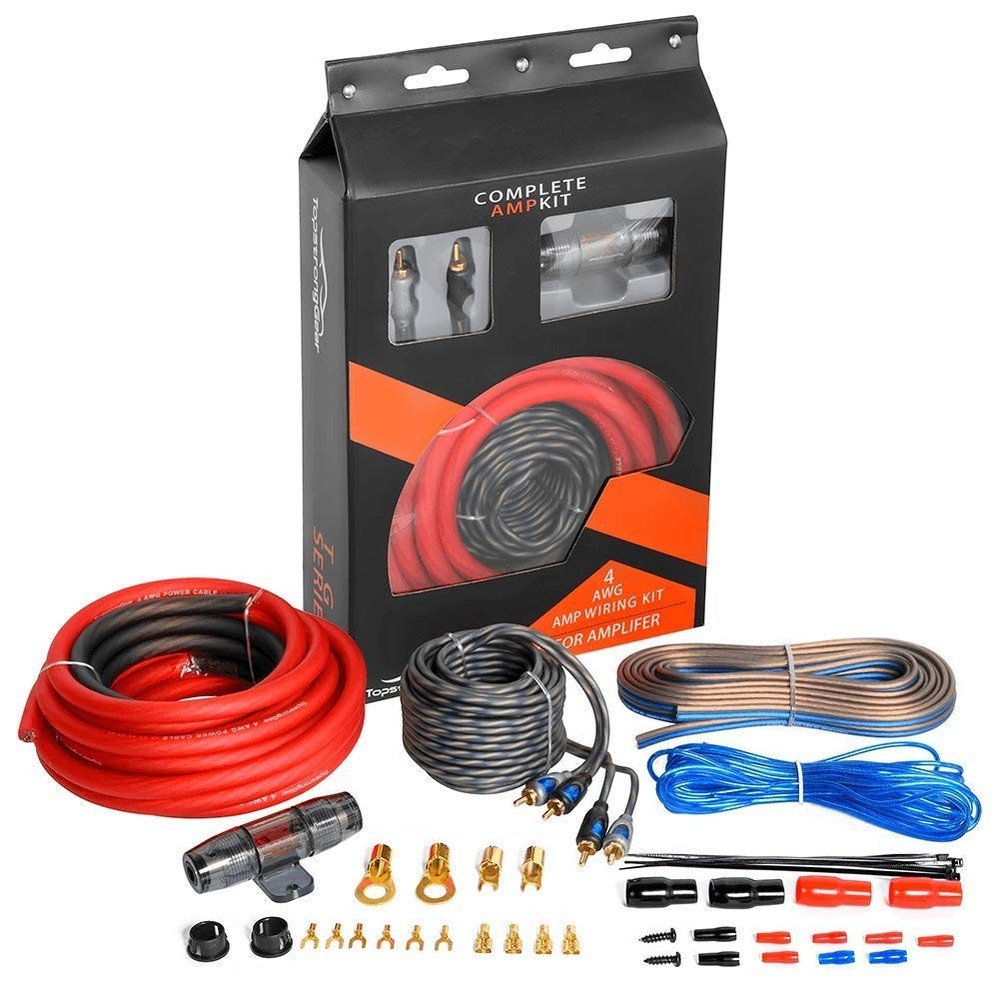 4 AWG Amplifier Wiring Kit for Car Audio Systems - 80A Performance