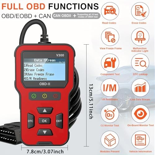 OBD V300 2 Scanner Check Engine Clear Code Reader Live Data Freeze Frame I/M