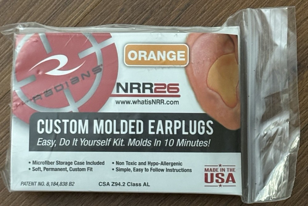 Radians Custom Molded Earplugs Orange