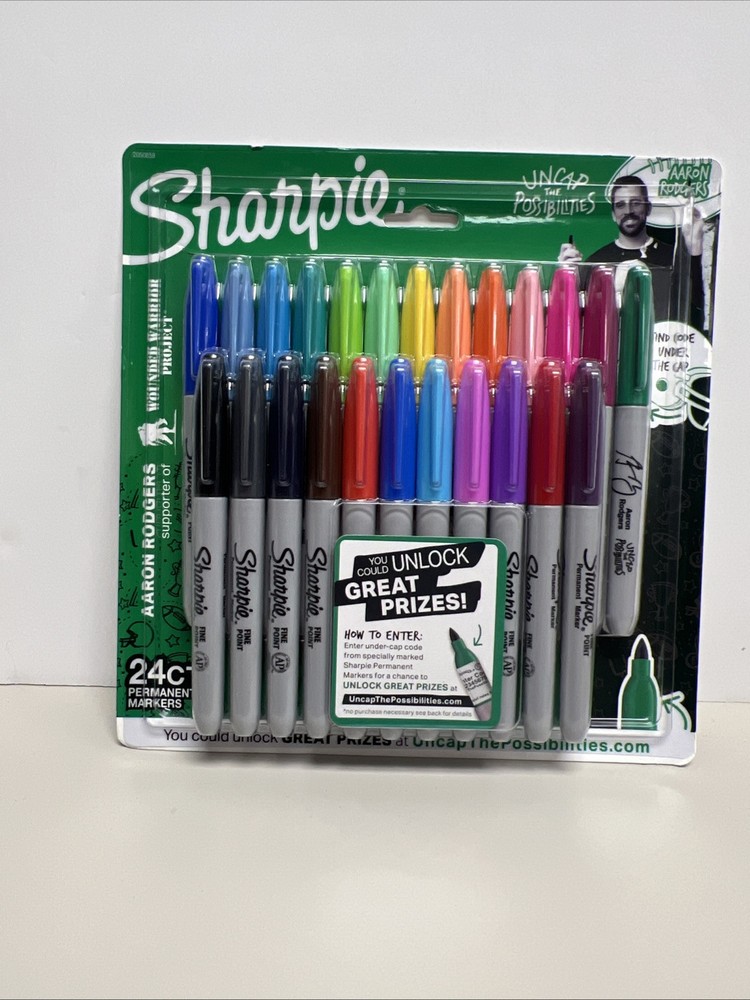 Sharpie "Electro Pop" Permanent Markers Fine Point Assorted 24-Pack 2054170