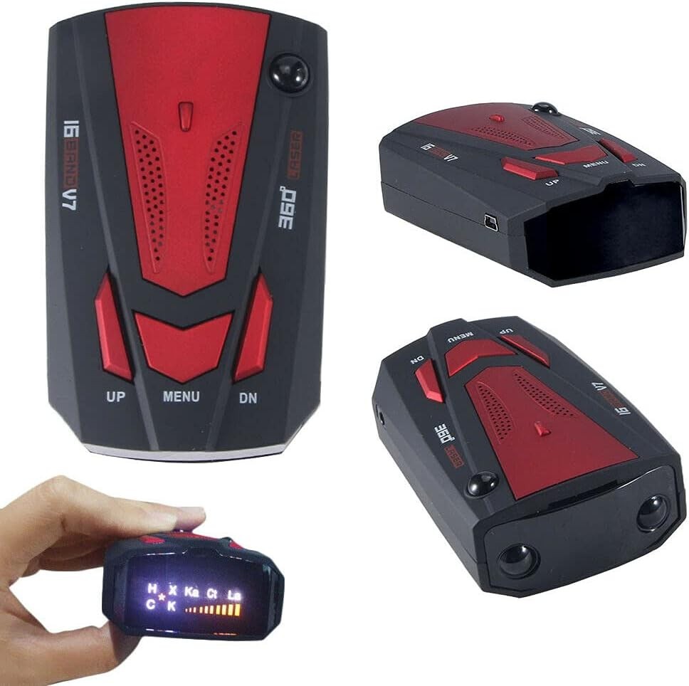 Advanced 16 Band Car Radar Detector with LED Display & Quick Response System