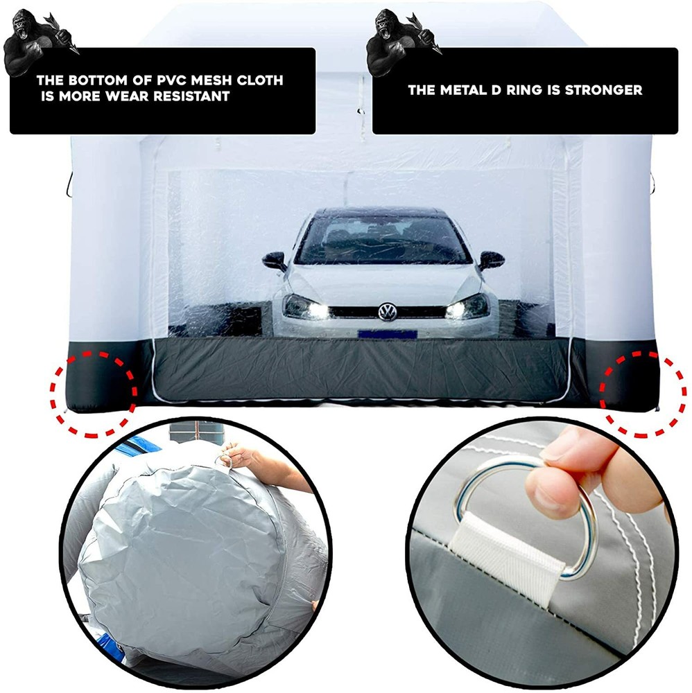 GORILLASPRO Inflatable Paint Booth 21X13X9Ft Air Filter System With Blower