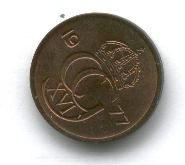Coin 304 Sweden 1977 Value 5 ore