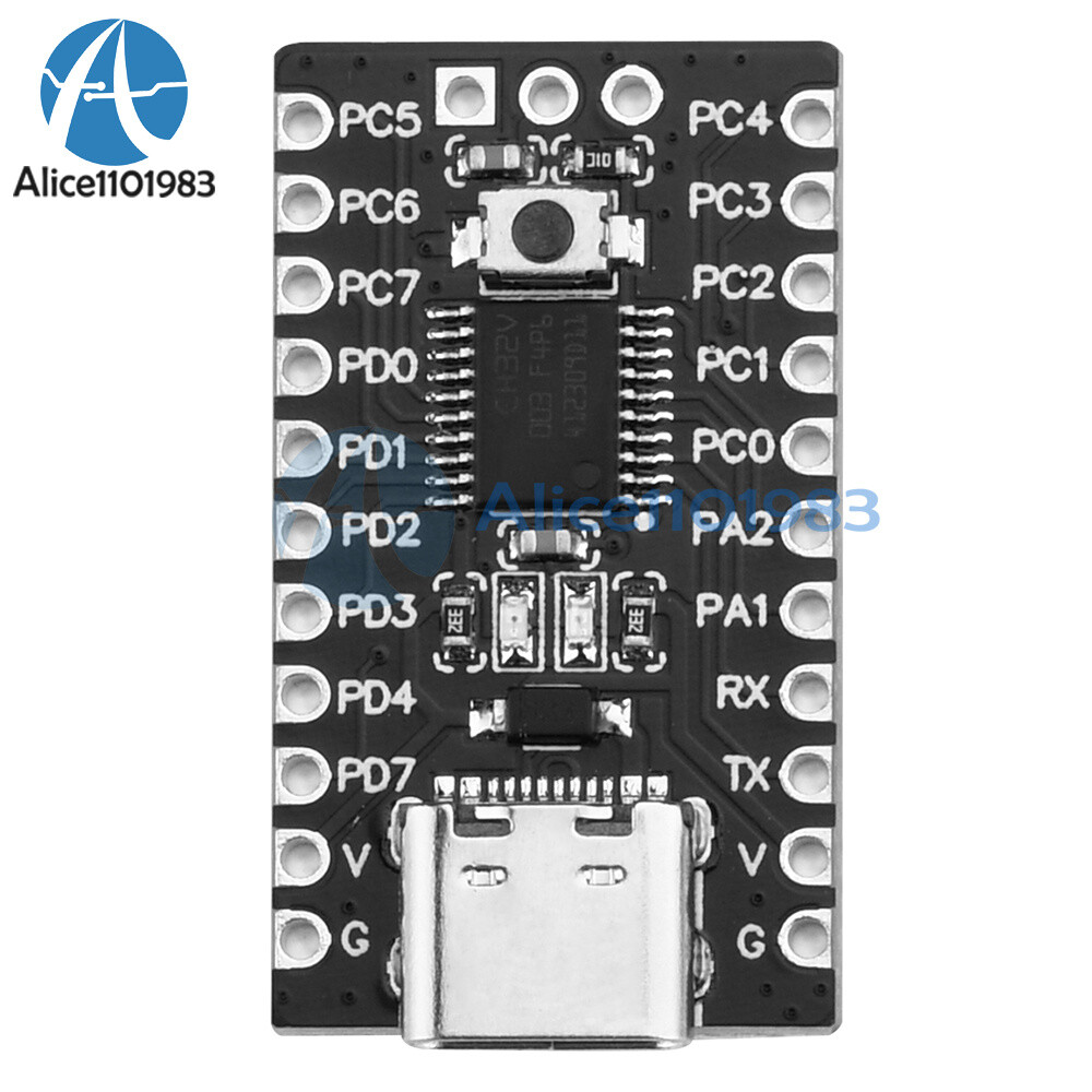 5pcs CH32V003F4P6 Core Development Board 32-bit RISC-V Processor IIC SPI Type-C