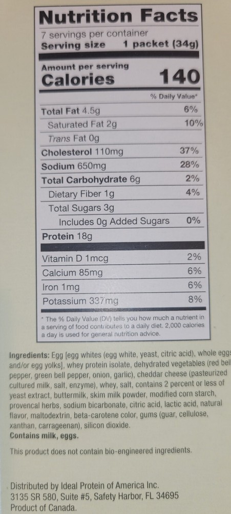 Ideal Protein Cheese Omelet Mix - 7 packets