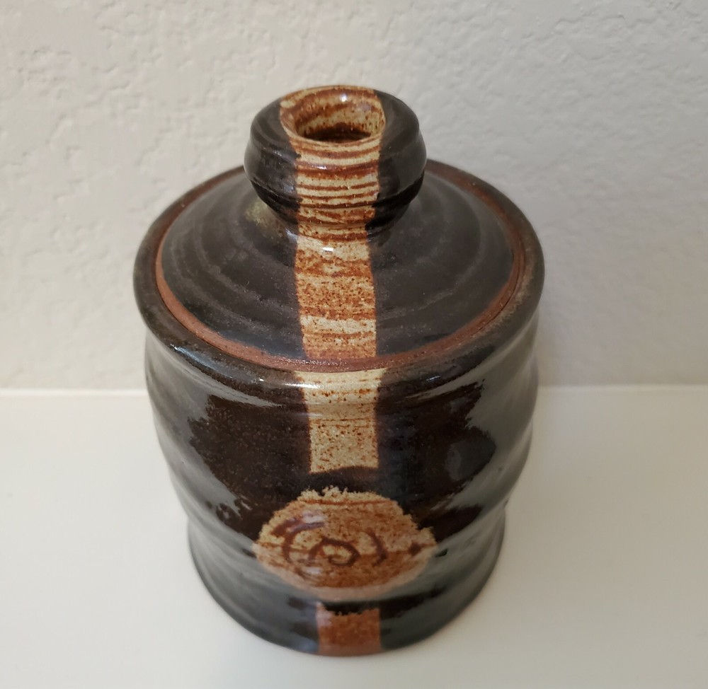 Vintage Hand Thrown Studio Potter Jar with Lid